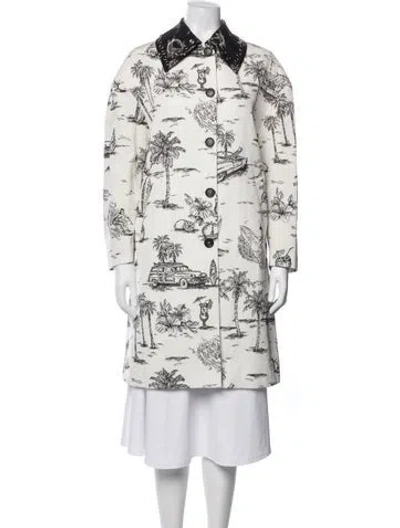 Pre-owned N°21 Graphic Print Coat In White