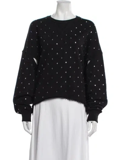 Pre-owned N°21 Graphic Print Crew Neck Sweatshirt In Black