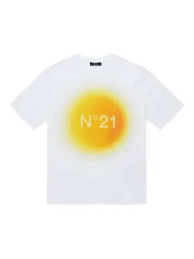 N°21 Kids' Graphic T-shirt In White