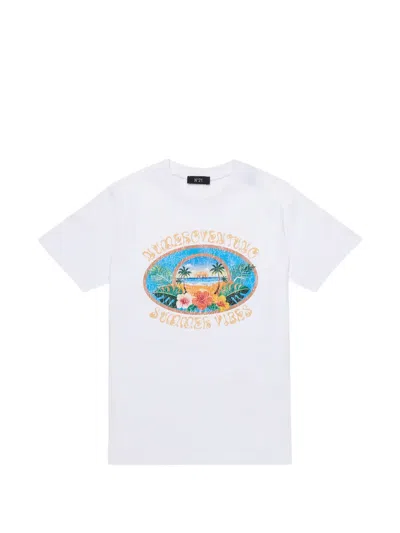 N°21 Kids' Graphic-print Cotton T-shirt In White