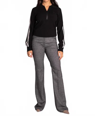 N°21 Half Zip Sweater With Lace In Black