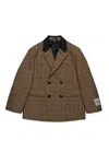 N°21 N. 21 Kids Houndstooth Blazer In Brown