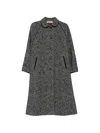 N°21 Herringbone-pattern Coat In Gray