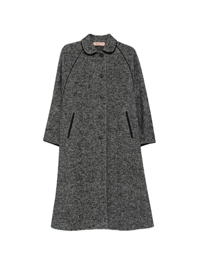 N°21 Herringbone-pattern Coat In Gray