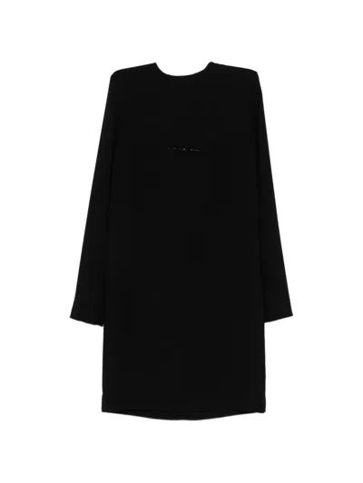 N°21 High-neck Long-sleeve Mini Dress In Black