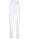 N°21 High-waisted Tapered Trousers In White