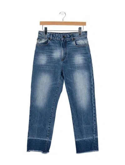 Pre-owned N°21 High-rise Straight Leg Jeans In Blue