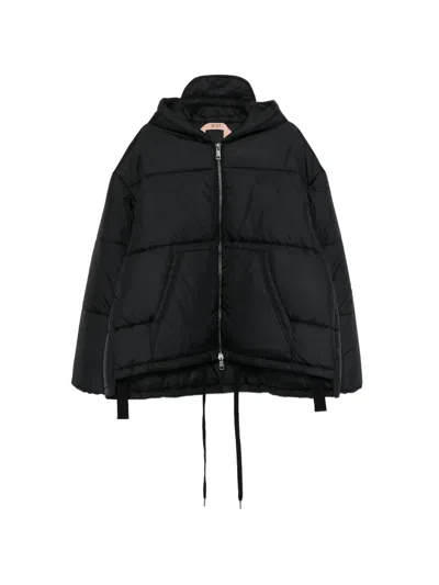 N°21 Hooded Puffer Jacket In Black