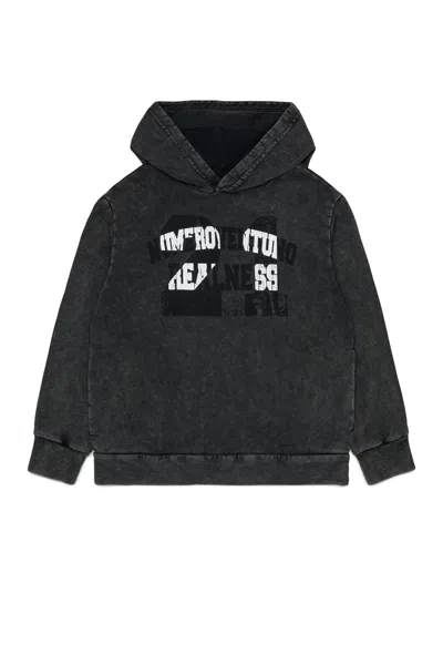 N°21 Kids' Hooded Sweatshirt With Logo In Black