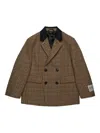 N°21 N. 21 Kids Houndstooth Blazer In Brown