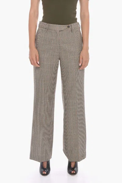 N°21 Houndstooth Chino Trousers In Beige