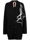 N°21 Intarsia-star Cardigan In Black