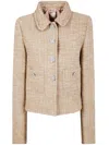 N°21 Long-sleeved Tweed Jacket In Nude