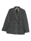 N°21 Double-breasted Checked Jacket In Gray