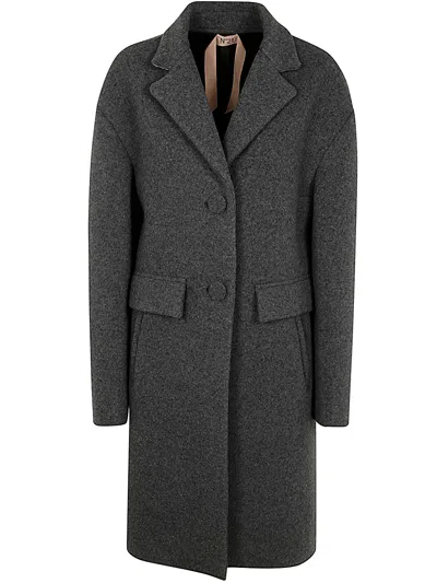 N°21 N21 Jersey Coat In Gray