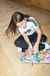 N°21 Jersey T-shirt With Multicolor Bands In White
