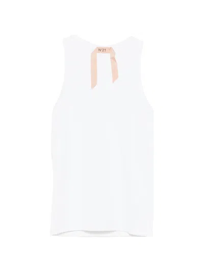 N°21 Jersey Tank In White