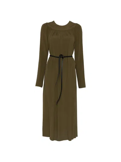 N°21 Keyhole Midi Dress In Green