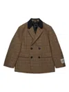 N°21 N. 21 Kids Houndstooth Blazer In Brown
