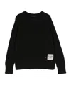 N°21 N21 Kids Logo Patch Distressed Jumper In Black