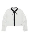 N°21 Nº21 Kids Shirt With Bow Tie In White