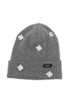 N°21 Crystal-embellished Beanie In Gray