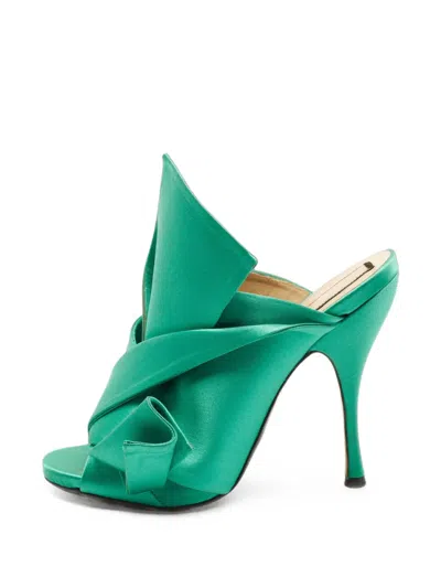 Pre-owned N°21 Knot Heeled Sandals In Green