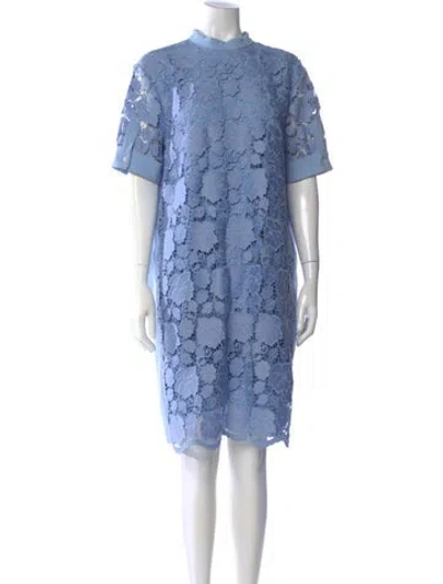Pre-owned N°21 Lace Pattern Knee-length Dress In Blue