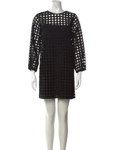 Pre-owned N°21 Lace Pattern Mini Dress In Black