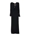 N°21 High Neck Lace-trim Maxi Dress In Black
