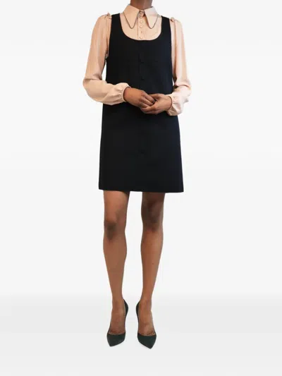 Pre-owned N°21 Layered Pinafore Mini Dress In Black