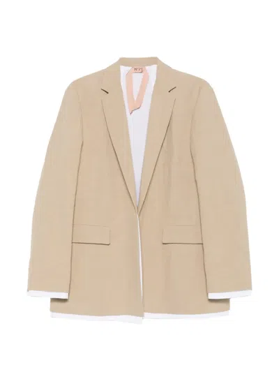 N°21 Layered-effect Blazer In Brown