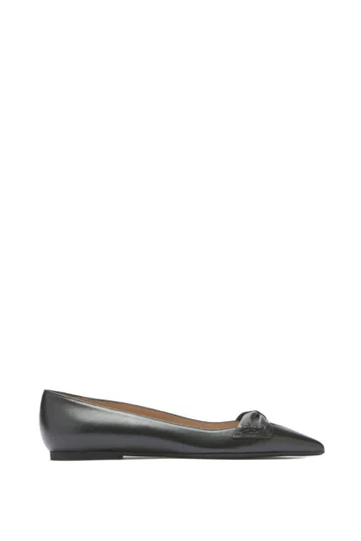 N°21 Leather Ballerinas In Gray