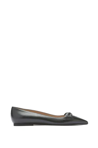 N°21 Leather Ballerinas In Gray