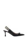 N°21 Leather Slingback Pumps In Black