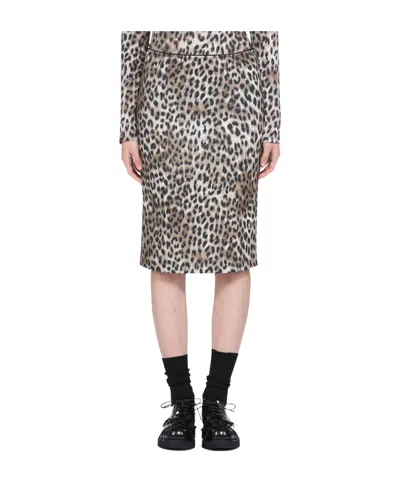 N°21 LEOPARD PRINT MIDI SKIRT