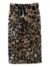 N°21 Leopard Print Pencil Midi Skirt In Animal Print
