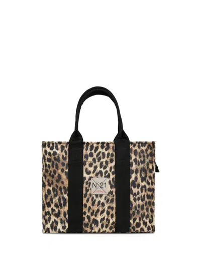 N°21 Kids' Leopard-print Top-handle Tote Bag In Pattern