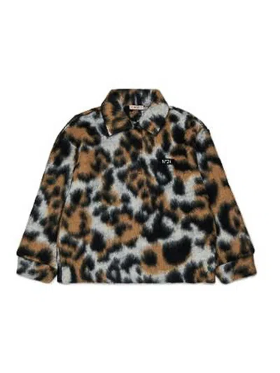 N°21 Kids' Leopard-print Sweater In Multi