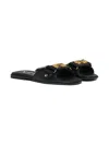N°21 Logo-appliqué Sandals In Black