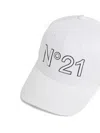 N°21 Logo-embroidered Baseball Cap In White