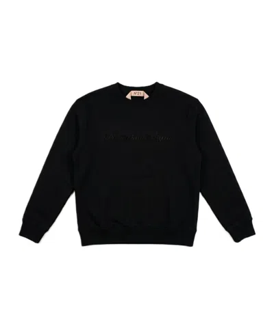 N°21 Logo Long-sleeve Sweatshirt In Blue