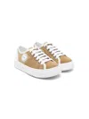 N°21 Logo-patch Canvas Sneakers In Neutrals
