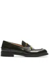 N°21 Logo-plaque Panelled Loafers In Black