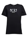N°21 T-shirt With Round Neck And Short Sleeves In Black