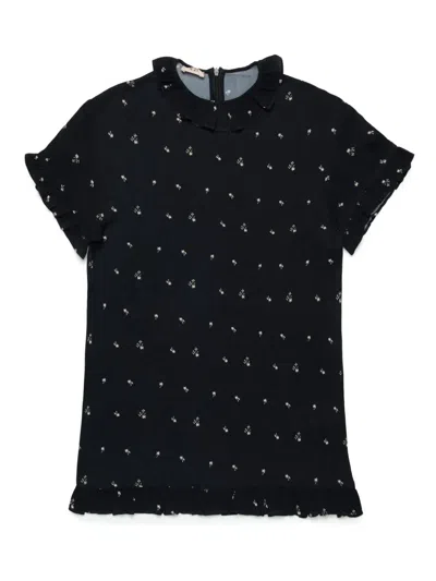 N°21 Kids' Logo-print Dress In Black