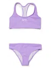 N°21 Logo-print Racerback Bikini In Purple