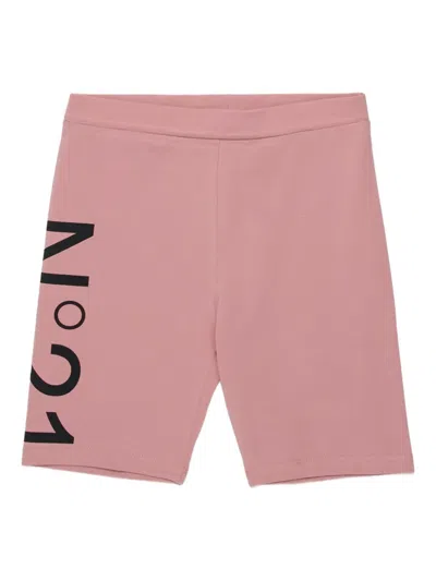 N°21 Kids' Logo-print Shorts In Pink