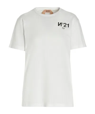 N°21 Logo Print T-shirt In White