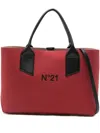 N°21 Logo-print Top-handles Tote Bag In Red